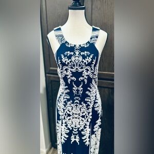 NWOT Filly Flair Boutique Brand Navy Halter Maxi Dress Women’s Size Small